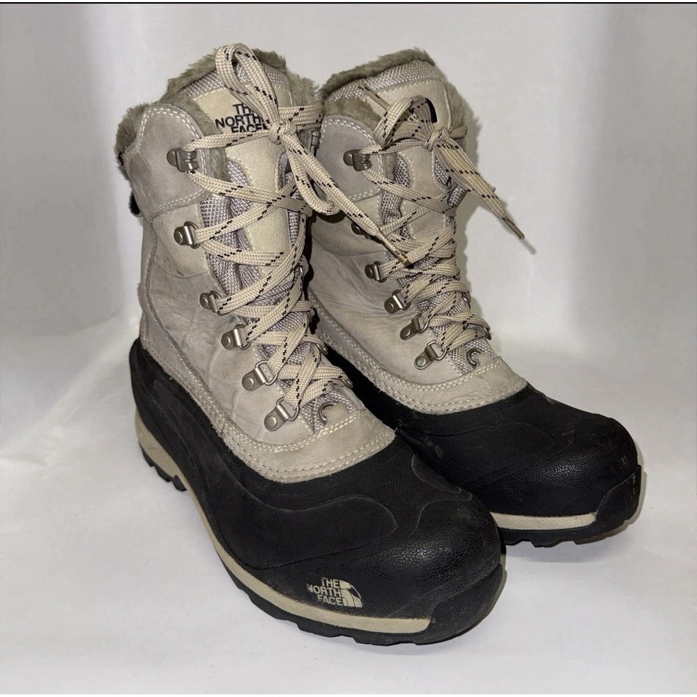 Women's The North Face Winter Boots Tan/Black Size 10